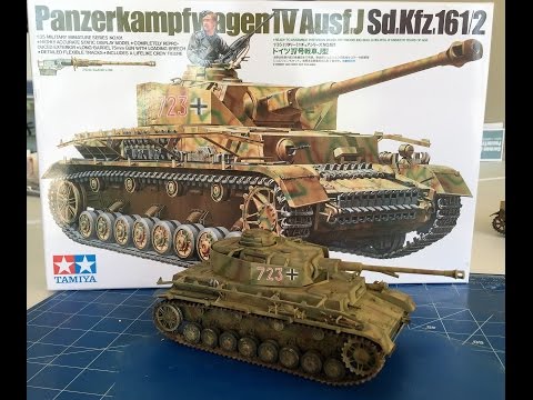 Видео: Сборка танка Tamiya Panzer IV Ausf J, включая покраску и везеринг