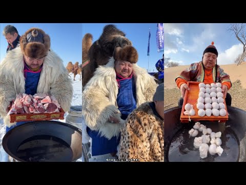 Видео: Традиционная жизнь монгольских энке на пастбище! Коллекция 47 #кемпинг #кулинария #монголия