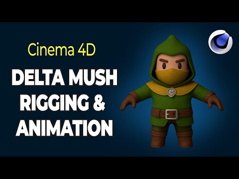 Видео: Cinema 4D и Delta Mush: Как сгладить вес костей и анимацию. C4D & Delta Mush: Weights & Animation