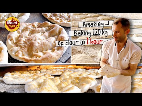 Видео: выпечка хлеба барбари в пекарне ♧ Приготовление хлеба барбари ♧ Выпечка 120 кг муки за 1 час