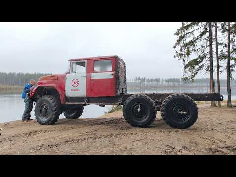 Видео: ЗИЛ на ЯМЗ первые испытания в осенней грязи