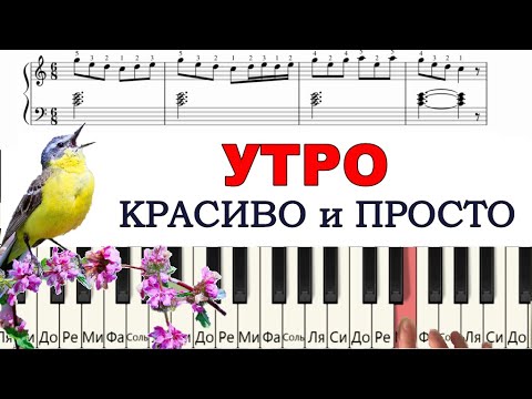 Видео: Красивая ПРОСТАЯ мелодия УТРО Григ для начинающих (пианино)