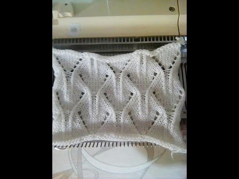 Видео: Очень красивый ажурный узор на любой вязальной машине.