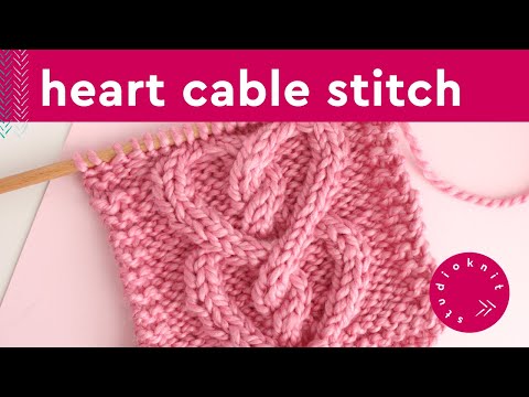 Видео: Узор для вязания спицами "Сердечко" 💖 Studio Knit