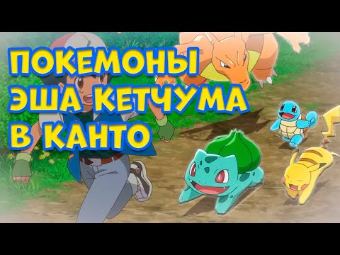 Видео: ВСЕ ПОКЕМОНЫ ЭША КЕТЧУМА В КАНТО