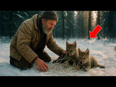 Видео: Он услышал вой в ночи… и нашёл волчат, запутавшихся в парашютных стропах