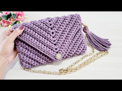 Видео: СУМКА СВЯЗАННАЯ КРЮЧКОМ МОДЕЛЬ КОНВЕРТА SUMKA SVYAZANNAYA KRYUCHKOM MODEL' KONVERTA