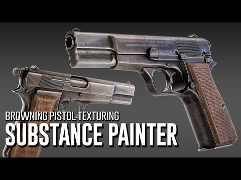 Видео: Текстурирование пистолета Браунинг в краске