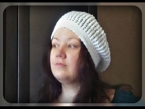 Видео: ажурный берет, вязание спицами