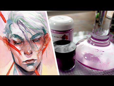 Видео: Изготовление и роспись ультрамарином розовым — акварельные краски ручной работы