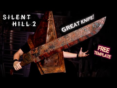 Видео: Как сделать большой нож Пирамидоголового из Silent Hill 2 — бесплатные шаблоны для косплея из EVA...