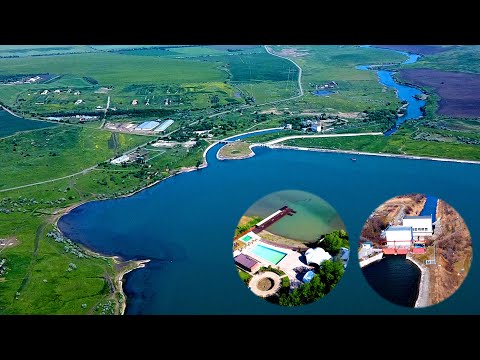 Видео: Егорлыкское водохранилище с высоты птичьего полета. Село Сенгилеевское, Егорлыкская ГЭС