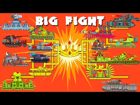 Видео: Все серии Побоище Мега танков - Мультики про танки