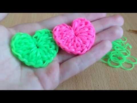 Видео: Сердце из резинок на крючке