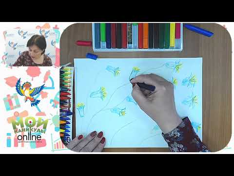 Видео: Рисуем цветы. Колокольчик.