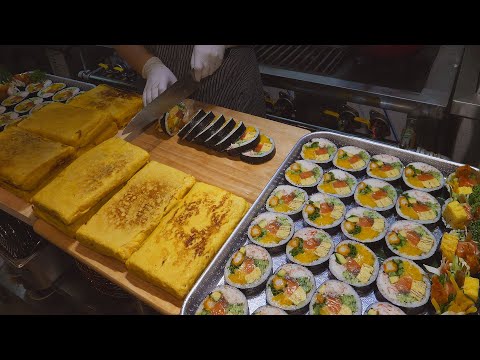 Видео: потрясающий размер! Гигантский Гимбап в японском стиле