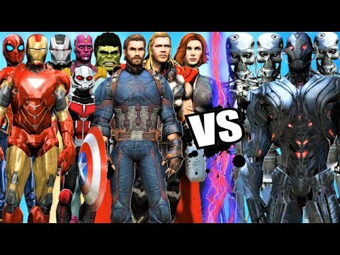 Видео: Мстители против Ультрон - Эпическая битва