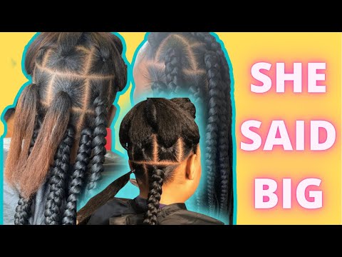 Видео: Большие косы | Метод плетения резинками | Подходит для начинающих