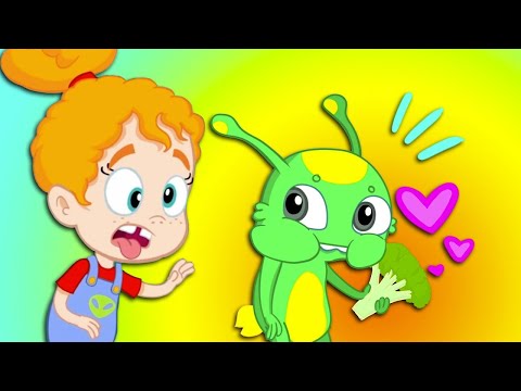Видео: Груви учит Фиби есть овощи! 🥦🍎 + Песня Колеса Автобуса | Развивающие мультики