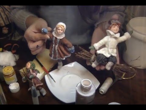 Видео: Ватная елочная игрушка 3 часть Девочка и Мальчик Мастер класс