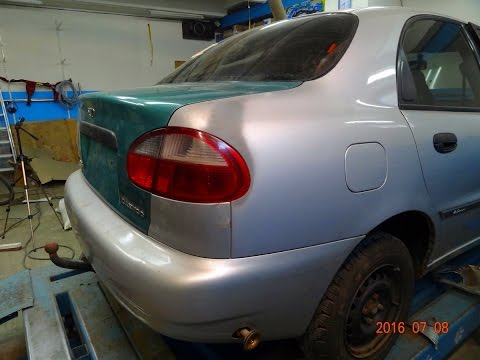 Видео: ЛАНОС. вытяжка, рихтовка, сварка.