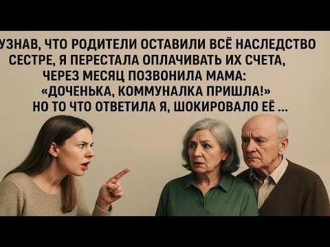 Видео: Родители оставили всё наследство сестре и я перестала им помогать. Через месяц мама позвонила, но я