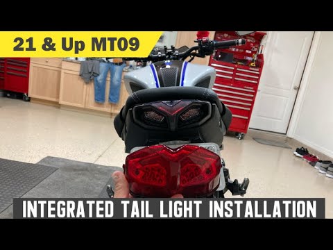 Видео: Установка интегрированного заднего фонаря Yamaha MT09 2021 года и новее