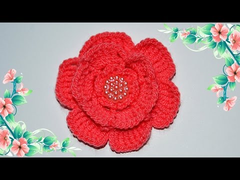 Видео: Цветок, вязанный крючком. Мастер класс. DIY flower crochet