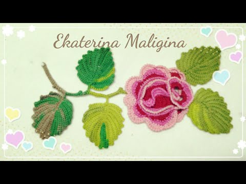 Видео: Роза для Ирландского кружева. Часть 1