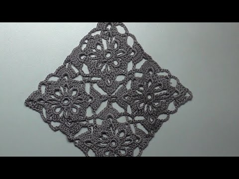 Видео: Простой Очень простой Ажурный  квадратный мотив