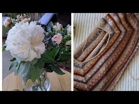 Видео: Вяжу джемпер   из носочной пряжи,реглан  сверху.