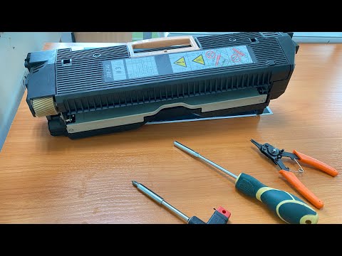 Видео: Замена нагревательного вала фьюзера (печки) Xerox DC 250,260, 550,560,570,C60,C70,C75,J75,700