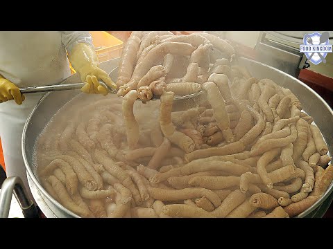 Видео: Очень чисто! Свиные кишки массового производства, любимые корейцами / Корейская пищевая фабрика