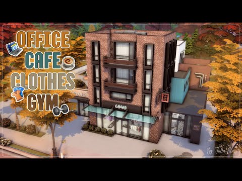 Видео: Кафе☕ Спортзал⚽ Магазин👗 Офис💻│Строительство│Cafe Gym Clothes Office│SpeedBuild│NO CC [The Sims 4]