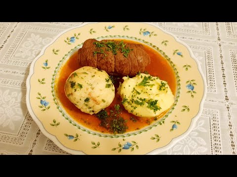Видео: Немецкое зимнее блюдо!Rouladen mit Semmeln Klöße!