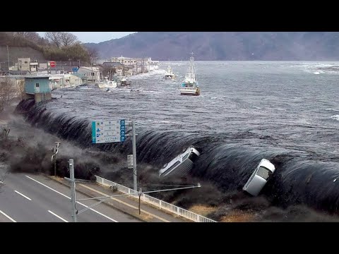 Видео: САМЫЕ СТРАШНЫЕ кадры ЦУНАМИ в Японии