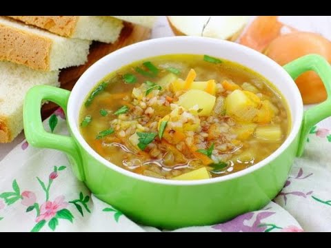 Видео: ПОСТНЫЙ Суп с Гречкой! Как приготовить вкусный суп  гречкой?!