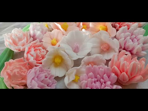 Видео: Новые формы от Мылотеки - тюльпан, георгин, ромашки, бутоны.