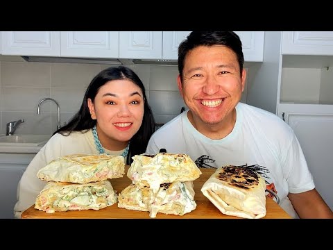 Видео: МУКБАНГ С ТЕЛЕВЕДУЩЕЙ😍ДОМАШНЯЯ  ШАУРМА (ДОНЕР) mukbang shawarma не ASMR