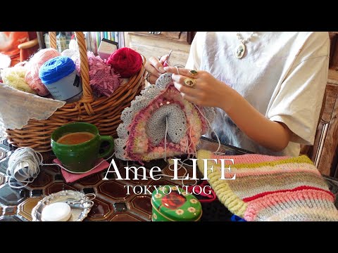 Видео: Влог｜Вяжем крючком и отправляемся на барахолку🧸🍞｜Легкая весенне-летняя шапка крючком👒