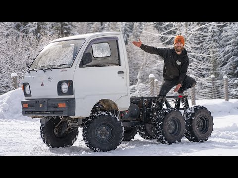 Видео: Первый в мире мини-грузовик 6x6!