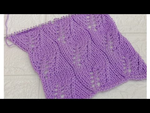 Видео: Нежный ажурный узор спицами.