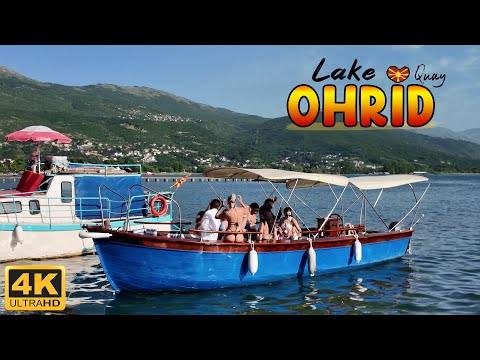Видео: Lake Ohrid, Macedonia (2025) *QUAY Walking Tour* 【4K】 🚶‍♂️ Прошетка на Кеј - Охрид, Македонија 🇲🇰