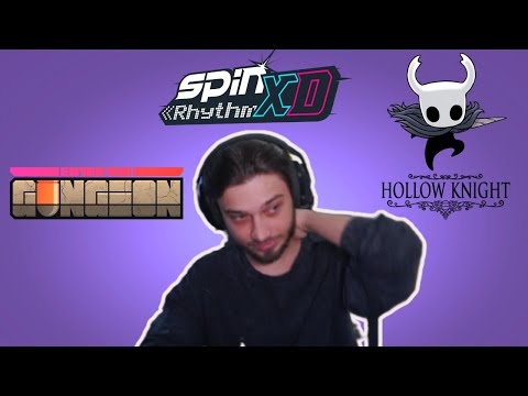 Видео: Праден выполняет челленджи в Enter The Gungeon, Hollow Knight, Spin Rhythm XD
