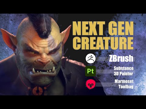 Видео: NEXT GEN CREATURE: ORC. SPEEDSCULPT BUST CREATION #gamedev #studio #zbrush #digitalart #3Dorc #3Dорк