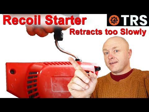 Видео: Трос стартера бензопилы не сматывается. Шнур сматывается слишком медленно. Почему? (Крейг Киркман)