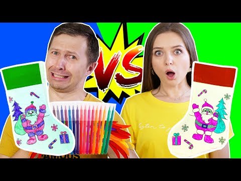 Видео: 3 МАРКЕРА ЧЕЛЛЕНДЖ! НОВОГОДНЯЯ ВЕРСИЯ! Рисуем на носках! 🐞 Эльфинка