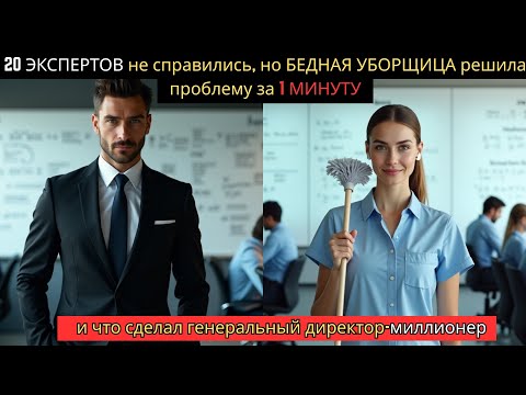 Видео: 20 ЭКСПЕРТОВ потерпели неудачу, но БЕДНАЯ УБОРЩИЦА решила проблему за 1 МИНУТУ, и что сделал ГЕ.....