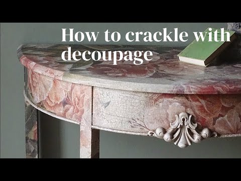 Видео: Потрескавшаяся краска для мебели с декупажем ￼