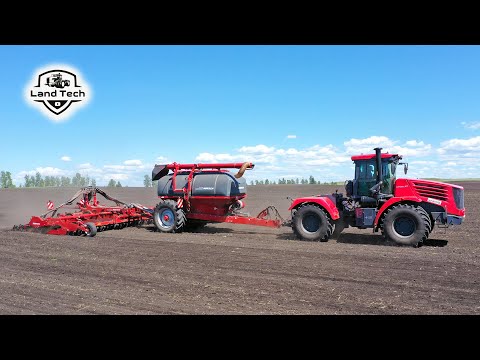 Видео: Трактор Кировец К-744 Р3 с посевным комплексом HORSCH Pronto 8 SW. Работа по автопилоту и навигации!
